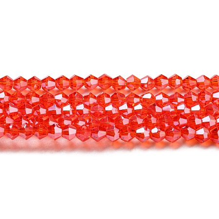 Transparent Electroplate Glass Beads Strands EGLA-A039-T3mm-A14-1