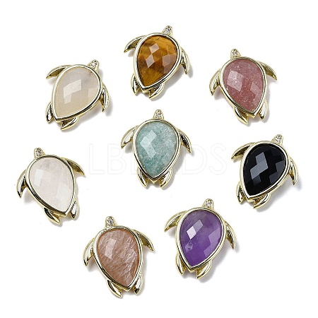 Natural Gemstone Pendants G-U019-02G-1