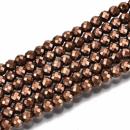 Electroplate Non-magnetic Synthetic Hematite Beads Strands G-T114-60A-R-1