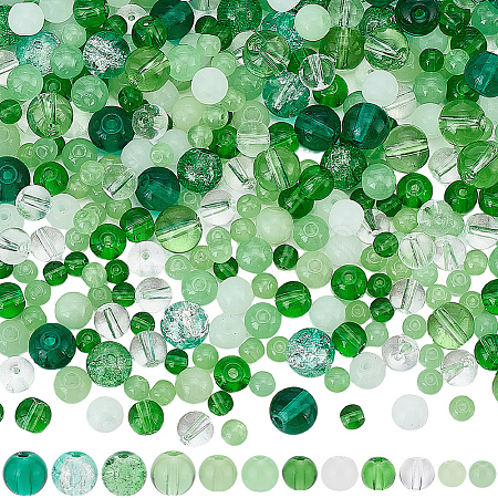 540Pcs 12 Styles Transparent Glass Beads GLAA-SC0003-09-1
