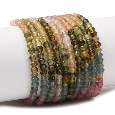 Gradient Color Natural Multicolor Tourmaline Beads Strands G-D110-E02-03-1