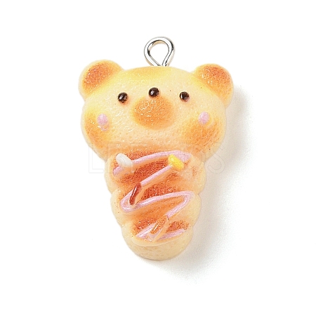 Resin Imitation Food Pendants FIND-U001-02G-1