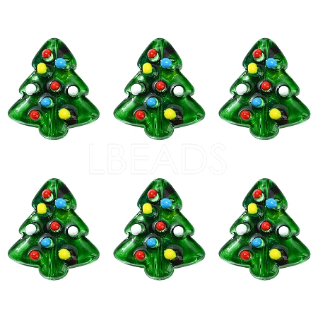 6Pcs Handmade Bumpy Glass Beads Strands LAMP-FS0001-16B-1