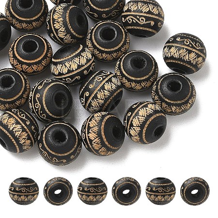 20Pcs Painted Natural Wood Beads WOOD-YW0001-67-1