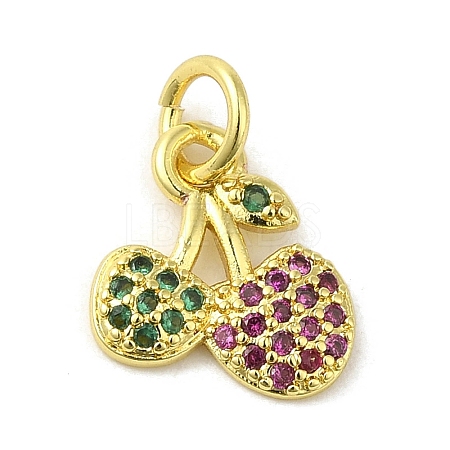 Brass Micro Pave Colorful Cubic Zirconia Charms KK-M283-17B-02-1