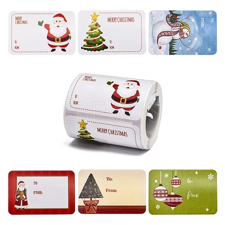 Christmas Roll Stickers X-DIY-L035-003A-1