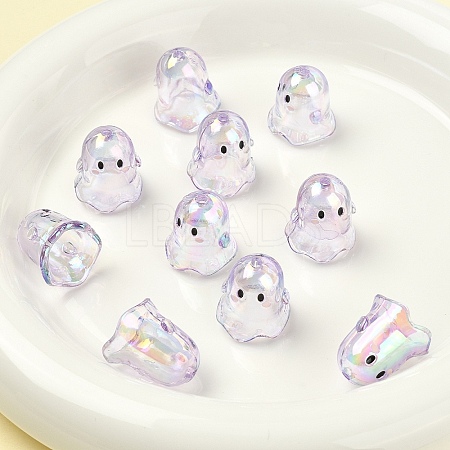 10Pcs Transparent Acrylic Bead Caps TACR-YW0003-23I-1
