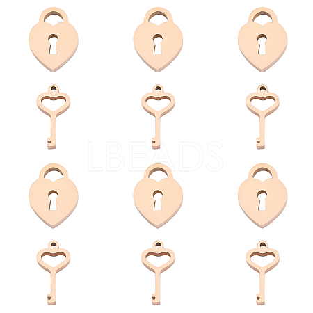 304 Stainless Steel Charms STAS-UN0012-02RG-1