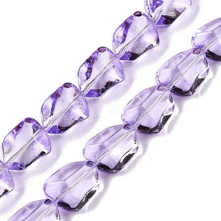 Electroplate Glass Beads Strands X-EGLA-N012-05B-1