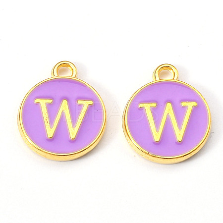 Golden Plated Alloy Enamel Charms X-ENAM-S118-10W-1