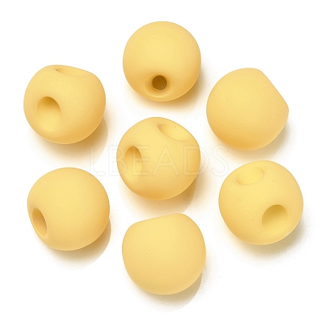 Rubberized Acrylic Beads OACR-G012-05B-1