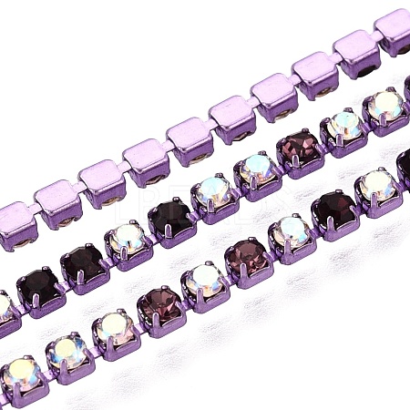 Iron Rhinestone Cup Chains CH-Q006-02A-06-1