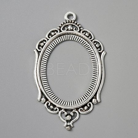 Zinc Alloy Pendant Cabochon Settings FIND-WH050-70AS-1
