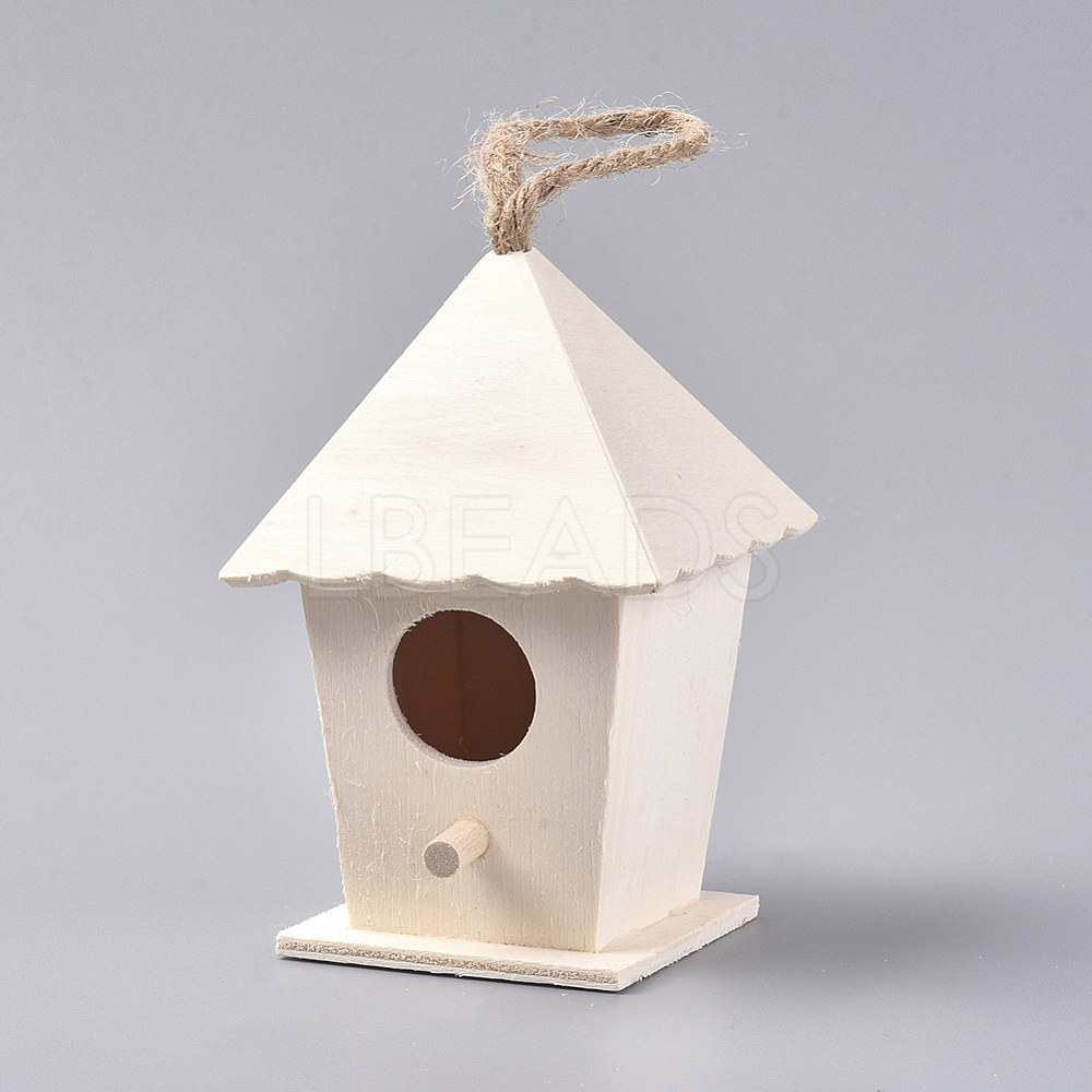 Unfinished Wooden Birdhouse - Lbeads.com