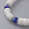 Heishi Beads Beaded Bracelets BJEW-JB04747-01-2