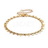 Brass Flat Round Charm Bracelets BJEW-JB05363-1