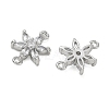 Brass Pave Clear Cubic Zirconia Connector Charms CU-CBA3F77-07P-2