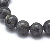 Natural Larvikite Bead Stretch Bracelets X-BJEW-K212-B-046-5