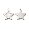 304 Stainless Steel Star Charms STAS-A080-11P-2