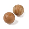Natural Wood Lace Stone Wooden Jasper No Hole Sphere Beads G-K353-04F-23-2