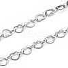 304 Stainless Steel Heart Link Chains CHS-F015-07P-1