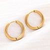 Ion Plating(IP) 304 Stainless Steel Huggie Hoop Earrings EJEW-F111B-19mm-G-3