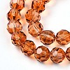 Baking Paint Transparent Glass Beads Strands X-DGLA-A035-T8mm-A04-4