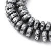 Electroplated Natural Lava Rock Beads Strands G-A256-E01-01G-2