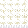 SOFPLATE 28Pcs Bowknot Shape Brass Earring Hook DIY-SP0001-06G-1