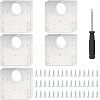 Unicraftale 10 Sets 430 Stainless Steel Mounting Plate AJEW-UN0001-33-1