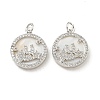 Brass Micro Pave Clear Cubic Zirconia Pendants KK-L211-018P-02-1