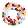 Imitate Austrian Crystal Bicone Frosted Glass Beads Strands GLAA-F029-TM3mm-A29-2