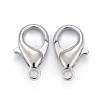 Platinum Plated Alloy Lobster Claw Clasps X-E105-NF-3