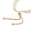 Round Natural Pearl Slide Bracelets BJEW-JB06260-04-3