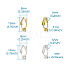 Brass Clip-on Earring Converters Findings KK-TA0007-21-8