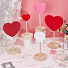 Pine Wood Heart Figurine WOCR-WH0004-028-4