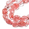 Cherry Quartz Glass Beads Strands LS-G-P497-01A-10-4