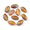 UV Plating Iridescent Opaque Acrylic Beads OACR-T028-33-1