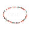 Glass & Brass Stretch Beaded Bracelets Sets BJEW-JB06149-6