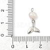 Natural Cultured Freshwater Pearl & Brass Pendants KK-U062-15P-3