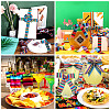 2 Rolls 2 Style Stripe Pattern Printed Polyester Grosgrain Ribbon OCOR-TA0001-38A-6