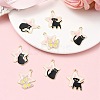 8Pcs 4 Styles Alloy Enamel Pendants FIND-FS0001-91-7