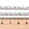 Opaque Solid Color Electroplate Glass Beads Strands EGLA-N013-P4mm-B05-4