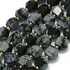 Natural Snowflake Obsidian Beads Strands G-I376-A04-01-1