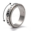 Non-Tarnish 203 Stainless Steel Rotating Spinner Fidget Band Rings for Anxiety Stress Relief RJEW-G118-01P-2