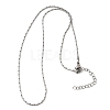 1.3MM 304 Stainless Steel Boston Link Chains Necklaces for Women Men NJEW-Z115-12P-01-4