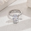 Elegant European and American Copper Zircon Oval Dove Egg Ring. MM3705-6-1