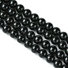 Natural Black Onyx Round Beads Strand G-L087-12mm-01-2