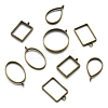Alloy Open Back Bezel Big Pendants PALLOY-TA0001-26AB-1