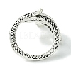 Snake Alloy Wrap Open Cuff Rings RJEW-K275-55AS-3